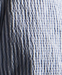 White & Navy Tailored Fit Stripe Seersucker Jacket