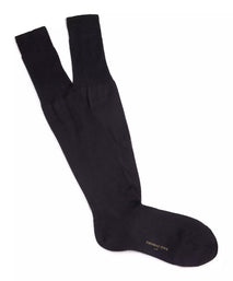 Black Long Silk Dress Socks