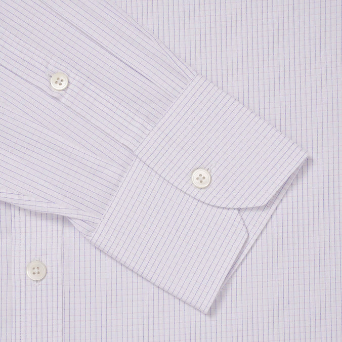 Pink & Blue Tailored Fit Graph Check Formal Shirt
