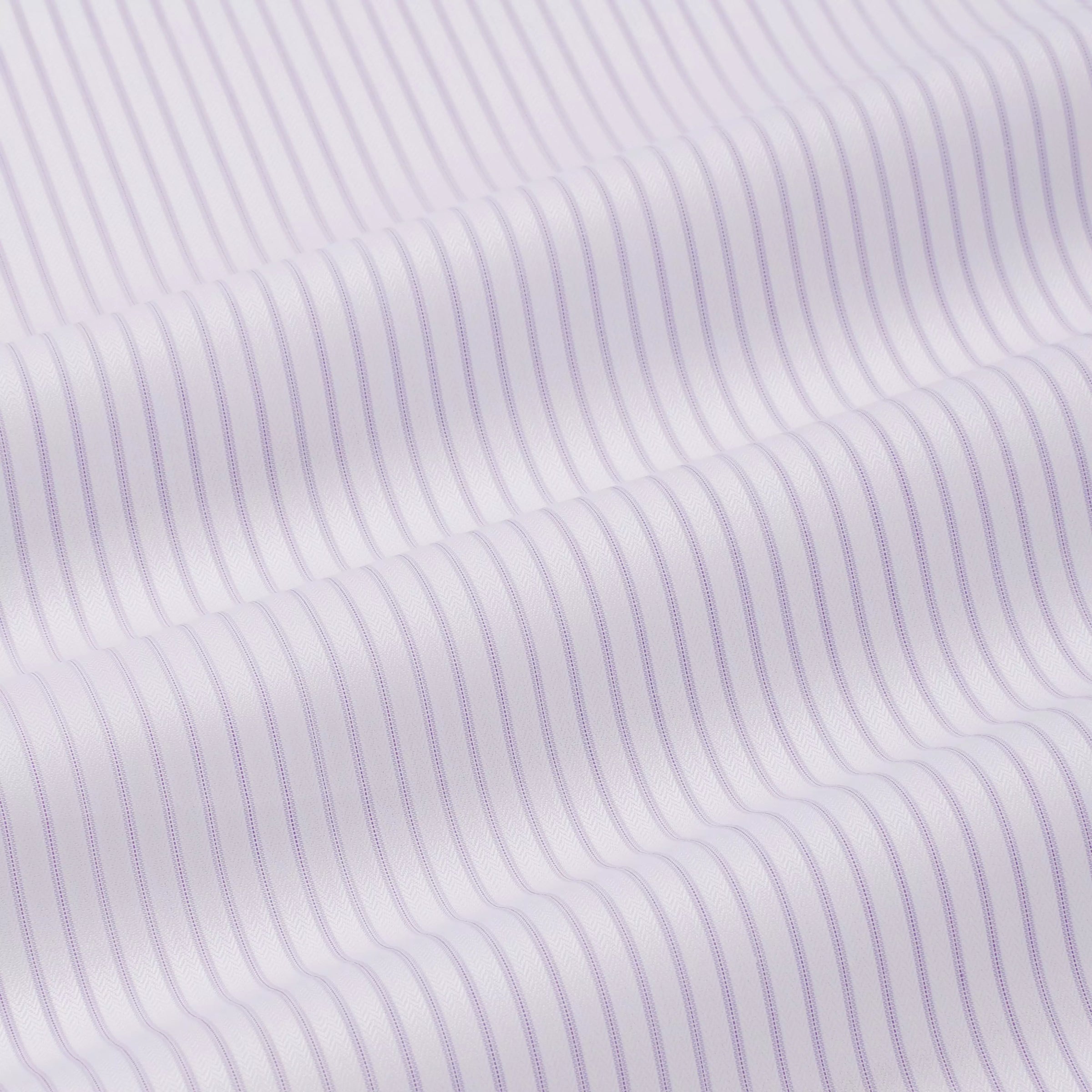 Purple & White Tailored Fit Herringbone Stripe Formal Shirt