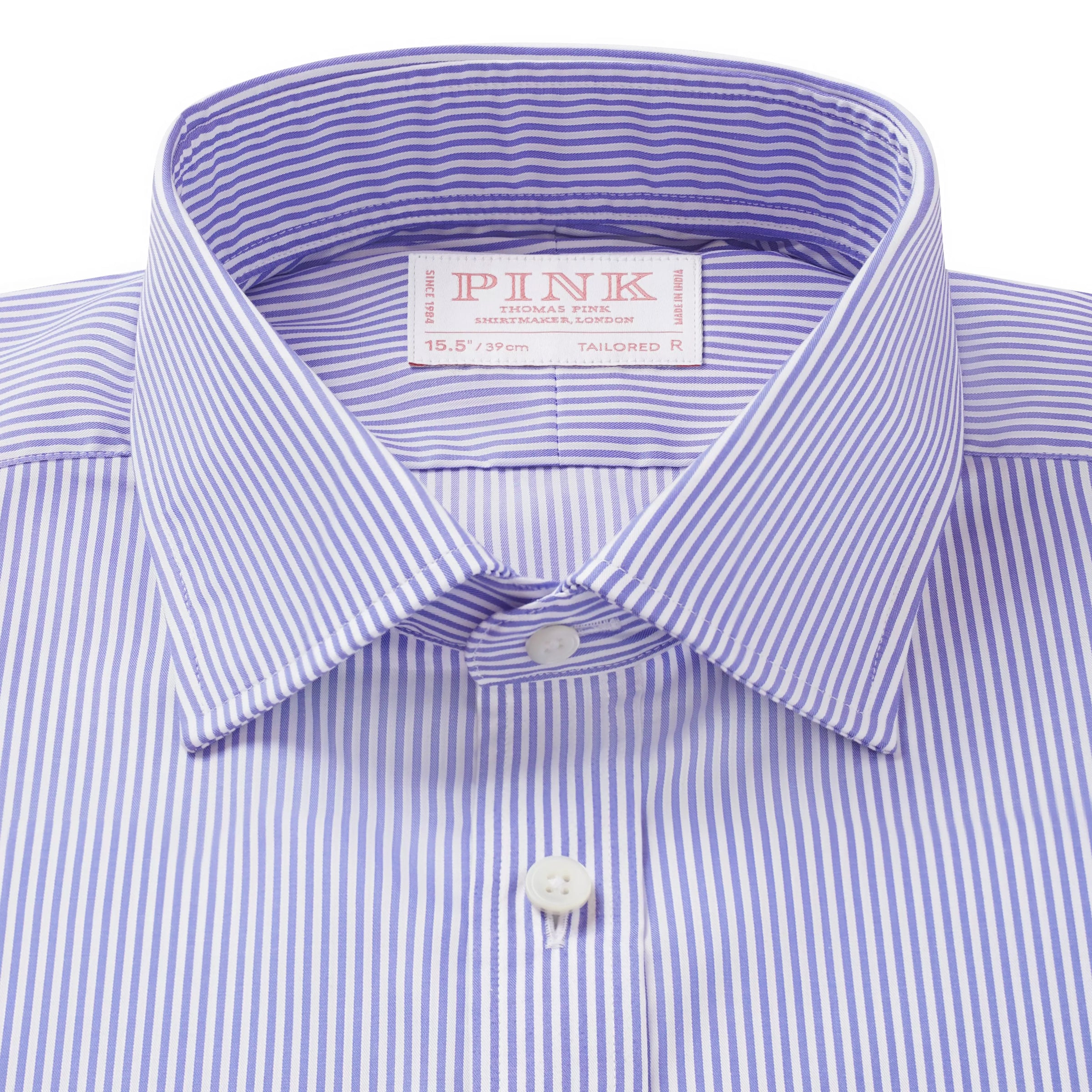Blue & Navy Slim Fit Bengal Twill Stripe Formal Shirt