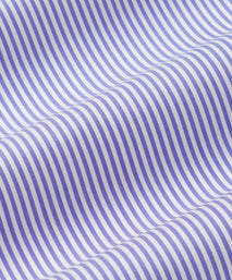 Blue & Navy Slim Fit Bengal Twill Stripe Formal Shirt