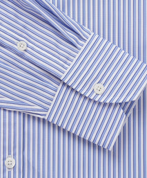 Blue & White Tailored Fit Regent Stripe Formal Shirt