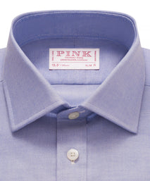 Blue Slim Fit Open Weave Oxford Formal Shirt
