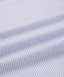 Blue & White Tailored Fit Panama Medium Stripe Formal Shirt