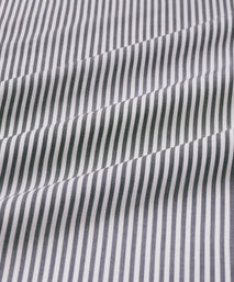 Charcoal Grey & White Classic Fit Panama Stripe Formal Shirt