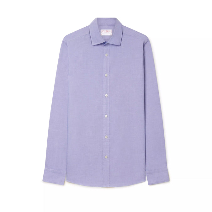 Blue Slim Fit Smart Casual Open Weave Oxford Shirt